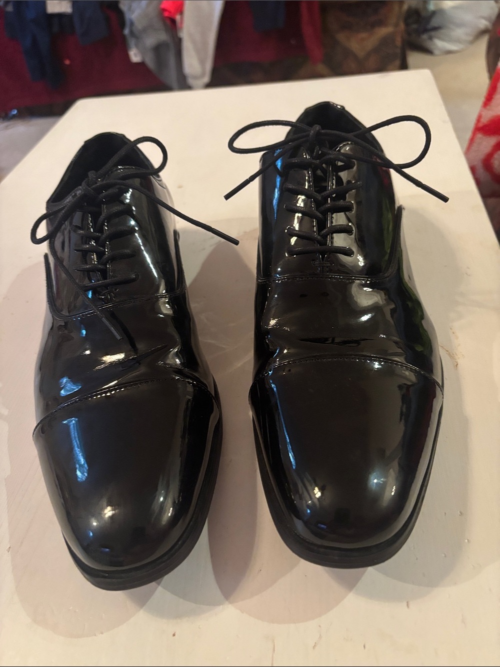 Stacy Adams Black Gala Patent Leather Lace-Up Oxfords